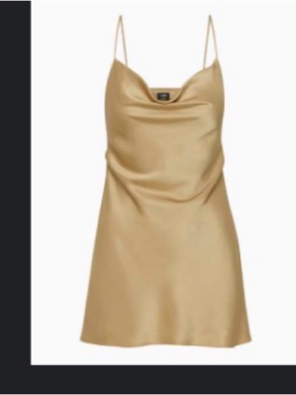 Aritzia Mini Slip Dress in Tan